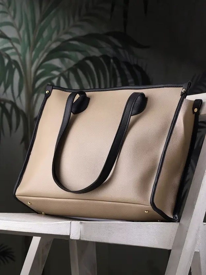 Osman Women Beige Tote Bag - Image 1